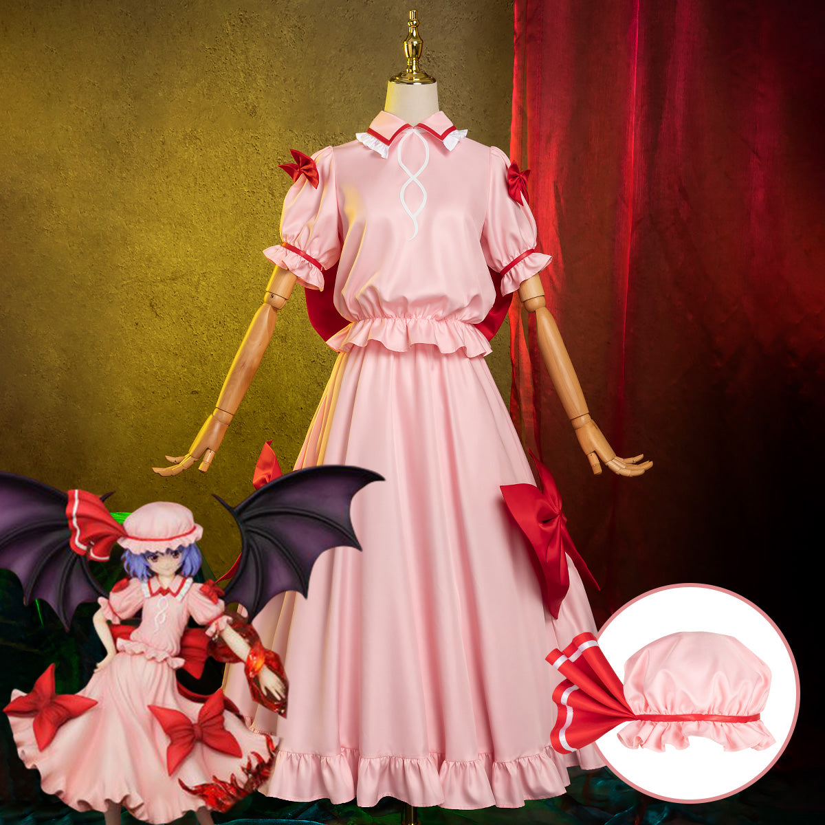 Touhou Project Vampire Remilia Scarlet Pink Cosplay Costume - Tophatter Daily Deals